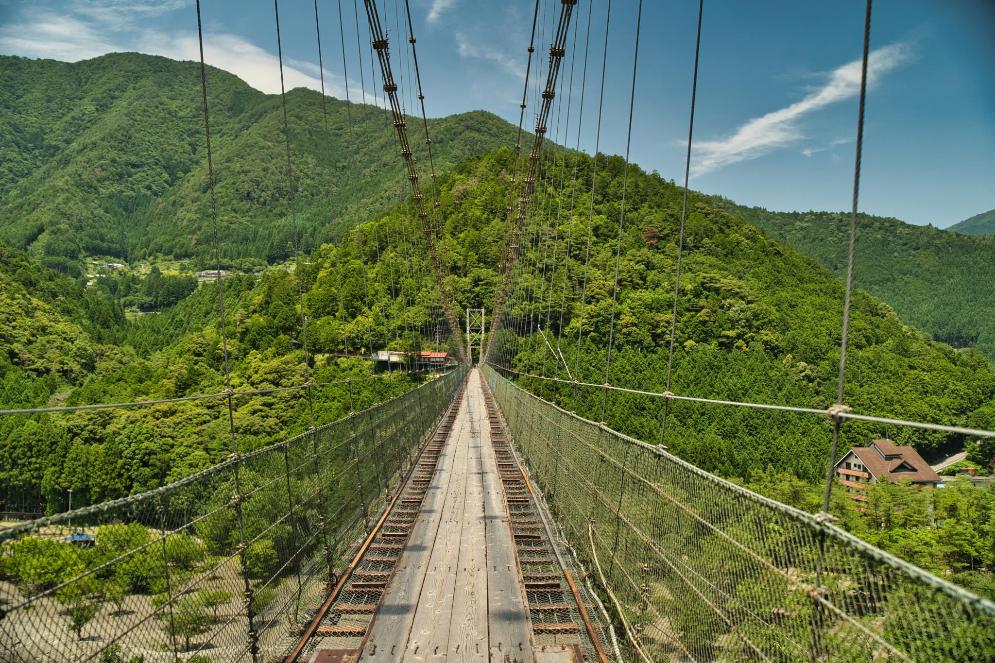 谷瀬の吊り橋